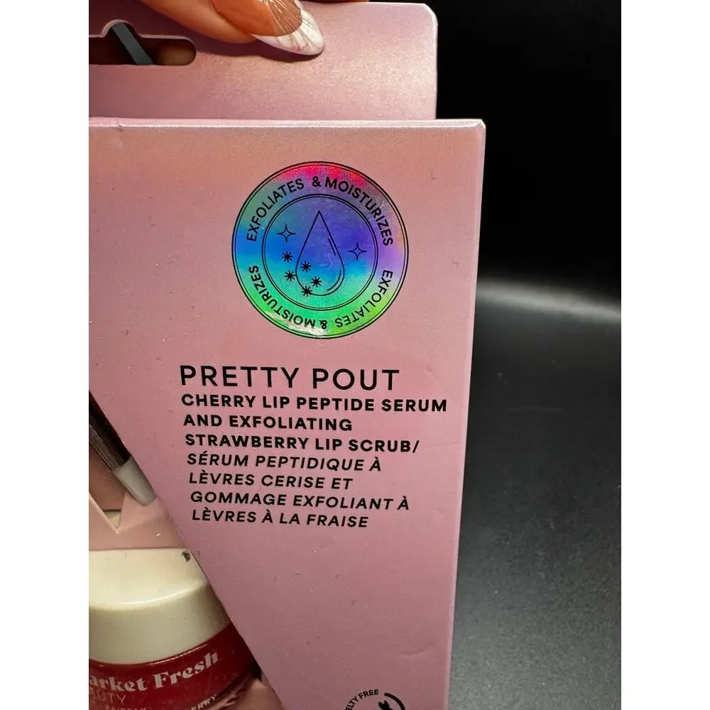 NWT Market Fresh Pretty Pout Lip Scrub & Peptide Serum